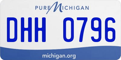 MI license plate DHH0796