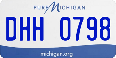 MI license plate DHH0798