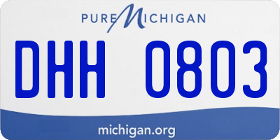 MI license plate DHH0803