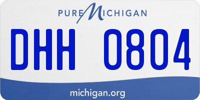 MI license plate DHH0804