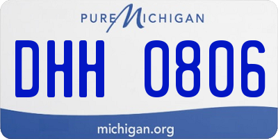 MI license plate DHH0806
