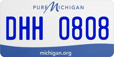 MI license plate DHH0808