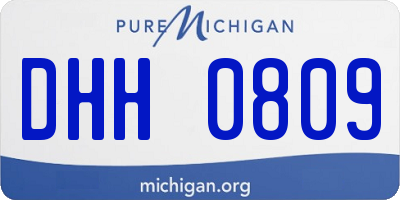 MI license plate DHH0809
