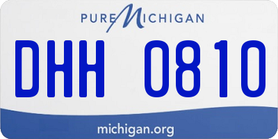 MI license plate DHH0810
