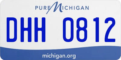 MI license plate DHH0812