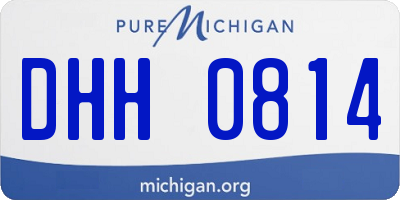 MI license plate DHH0814
