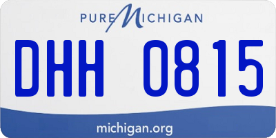 MI license plate DHH0815