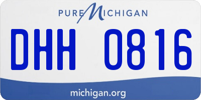 MI license plate DHH0816