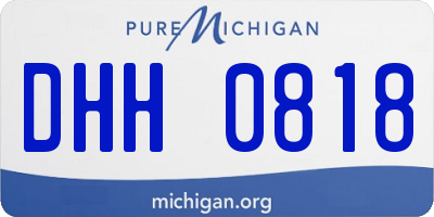 MI license plate DHH0818