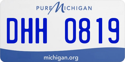MI license plate DHH0819