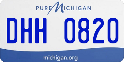 MI license plate DHH0820