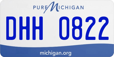 MI license plate DHH0822