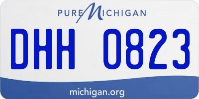 MI license plate DHH0823