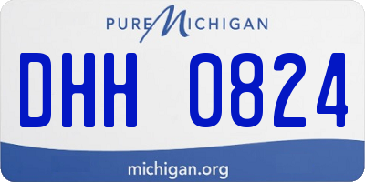 MI license plate DHH0824