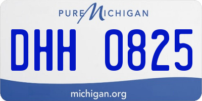MI license plate DHH0825