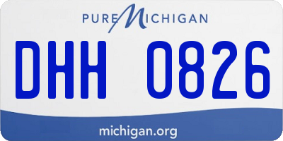 MI license plate DHH0826