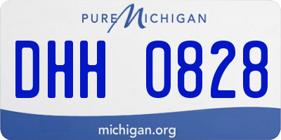 MI license plate DHH0828
