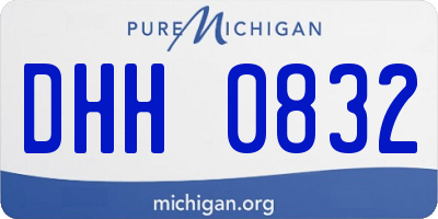 MI license plate DHH0832