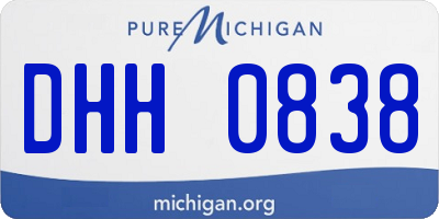 MI license plate DHH0838