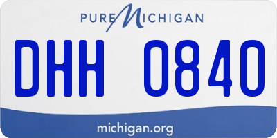 MI license plate DHH0840