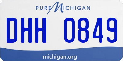 MI license plate DHH0849