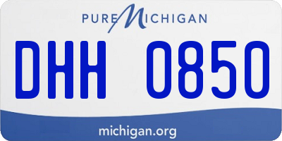 MI license plate DHH0850