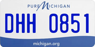 MI license plate DHH0851