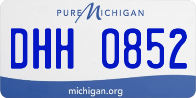 MI license plate DHH0852