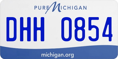 MI license plate DHH0854
