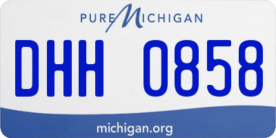 MI license plate DHH0858