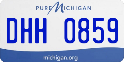 MI license plate DHH0859