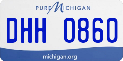 MI license plate DHH0860