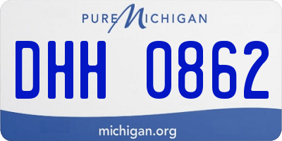 MI license plate DHH0862