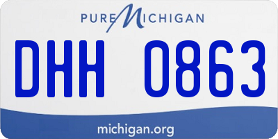 MI license plate DHH0863