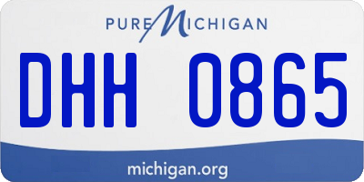 MI license plate DHH0865