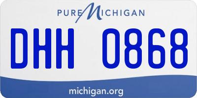 MI license plate DHH0868