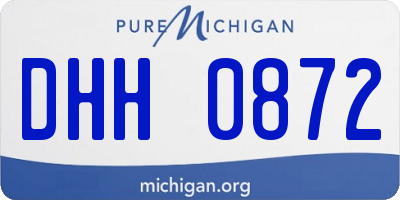 MI license plate DHH0872