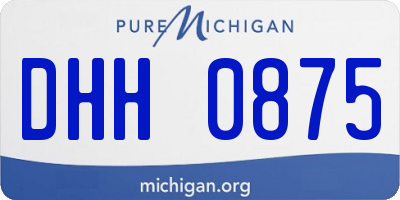 MI license plate DHH0875