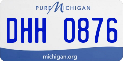 MI license plate DHH0876