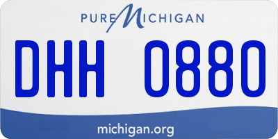 MI license plate DHH0880