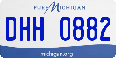 MI license plate DHH0882