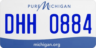 MI license plate DHH0884