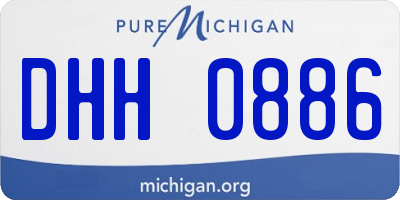 MI license plate DHH0886