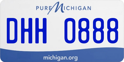 MI license plate DHH0888