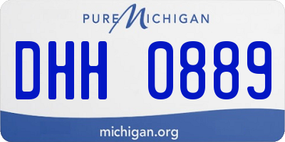 MI license plate DHH0889