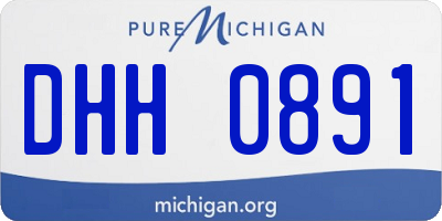 MI license plate DHH0891