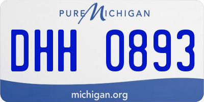 MI license plate DHH0893