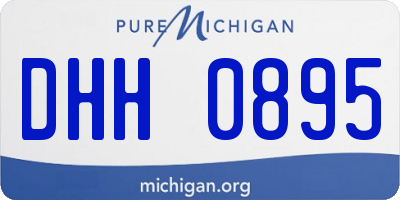 MI license plate DHH0895
