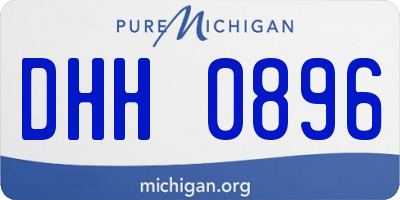 MI license plate DHH0896