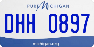 MI license plate DHH0897